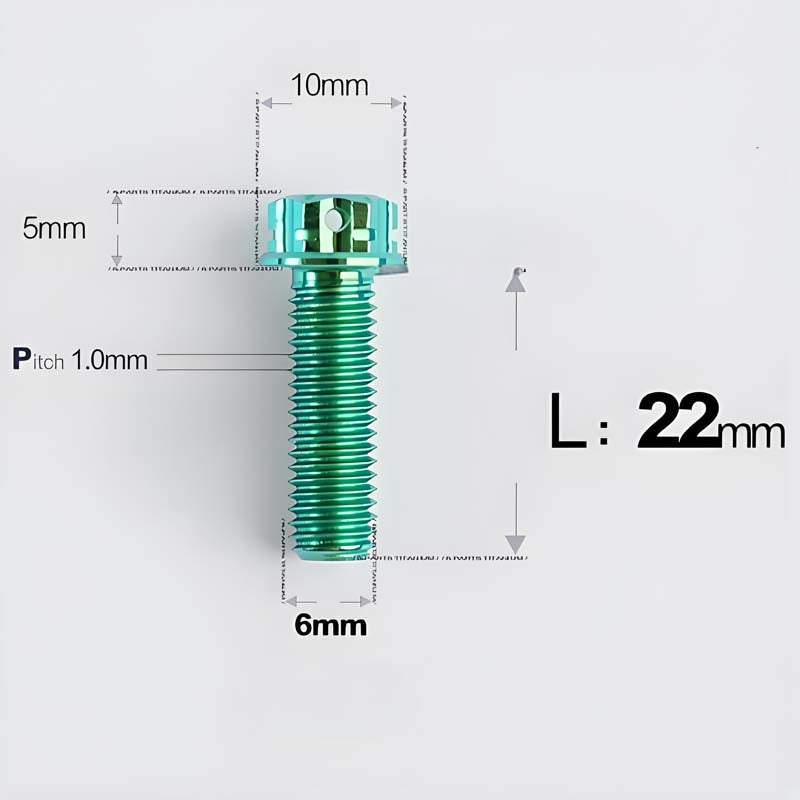 M6 X 8-120MM Titanium Bolts For Electric Motorcycle