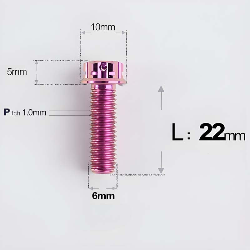 M6 X 8-120MM Titanium Bolts For Electric Motorcycle