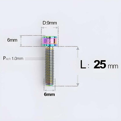 M6x10 12 14 16 18 20 25MM Titanium Bolts For Bike & Motorcycle