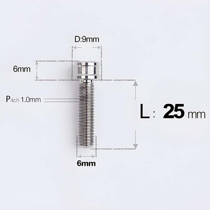 M6x10 12 14 16 18 20 25MM Titanium Bolts For Bike & Motorcycle
