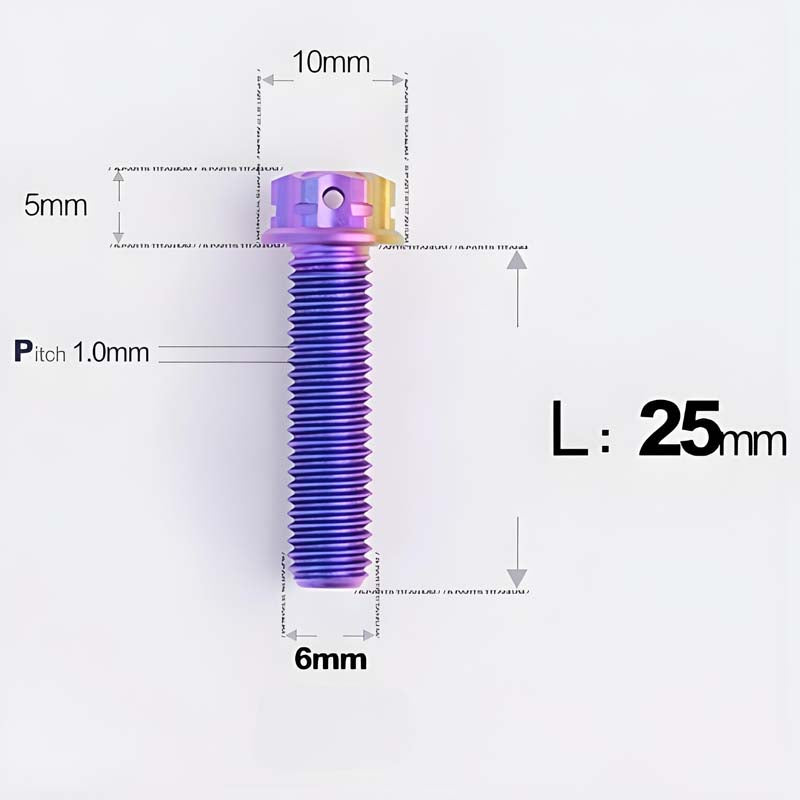 M6 X 8-120MM Titanium Bolts For Electric Motorcycle