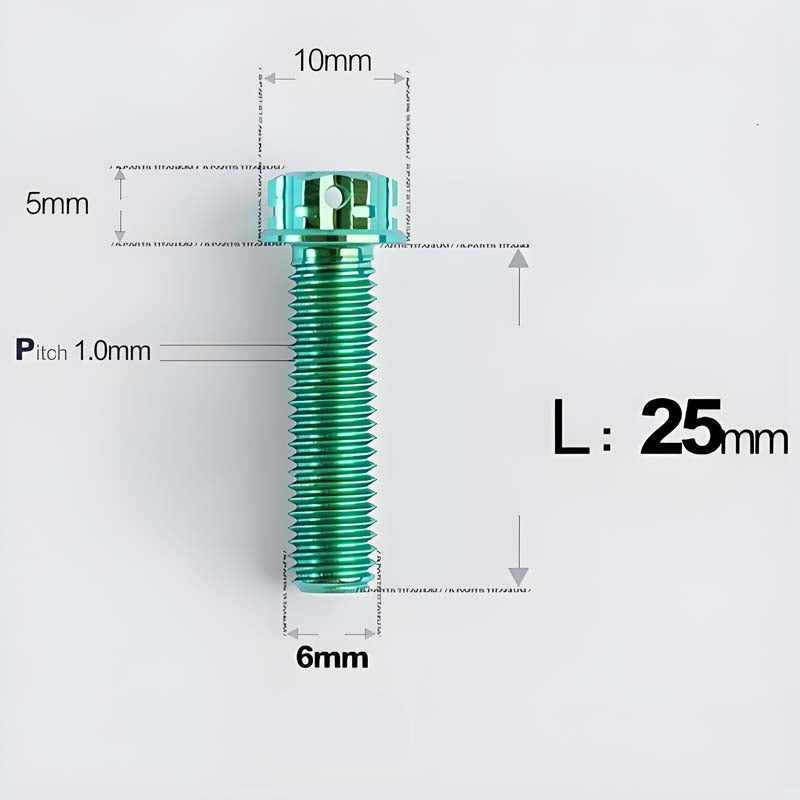 M6 X 8-120MM Titanium Bolts For Electric Motorcycle