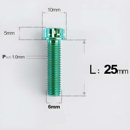 M6 X 8-120MM Titanium Bolts For Electric Motorcycle