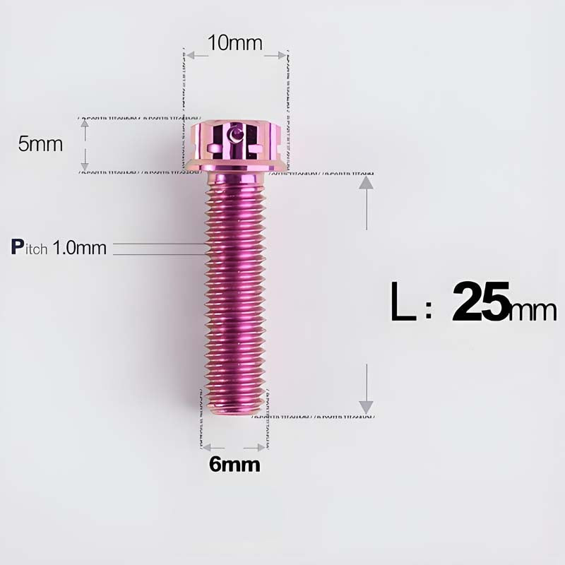 M6 X 8-120MM Titanium Bolts For Electric Motorcycle