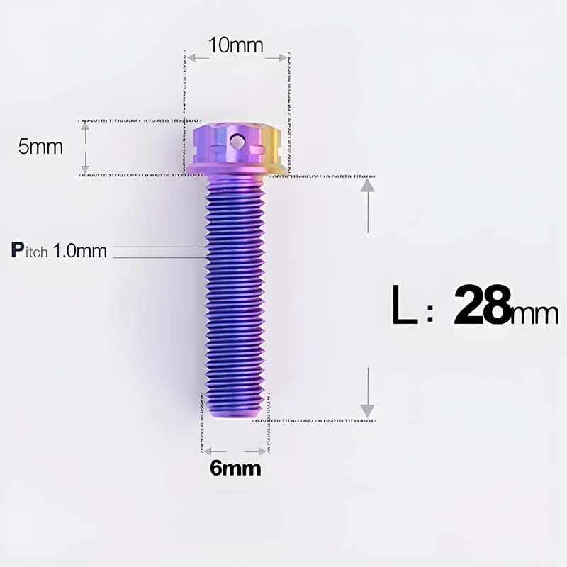 M6 X 8-120MM Titanium Bolts For Electric Motorcycle