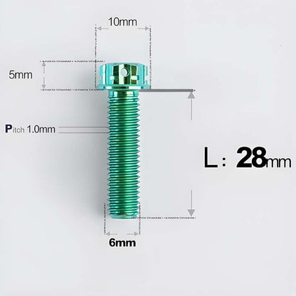 M6 X 8-120MM Titanium Bolts For Electric Motorcycle