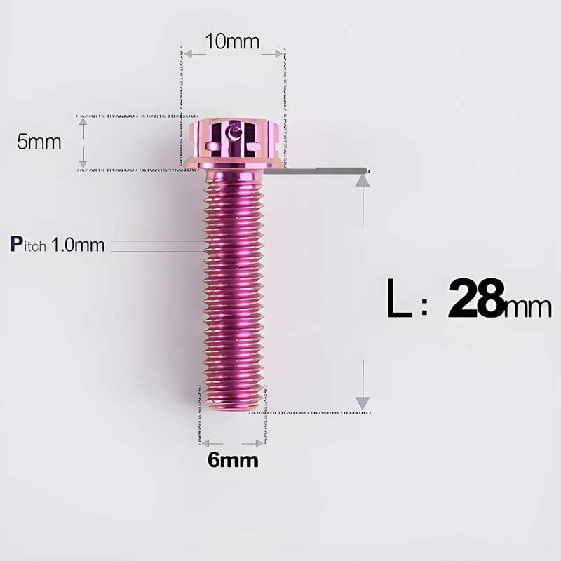 M6 X 8-120MM Titanium Bolts For Electric Motorcycle