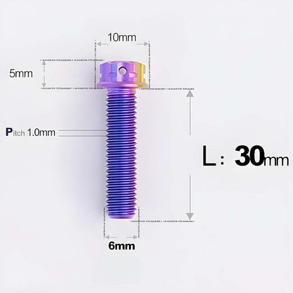M6 X 8-120MM Titanium Bolts For Electric Motorcycle