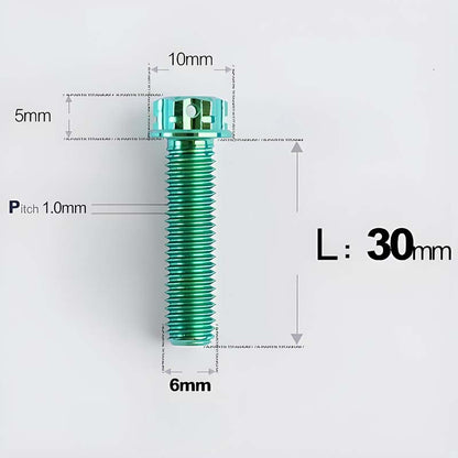 M6 X 8-120MM Titanium Bolts For Electric Motorcycle