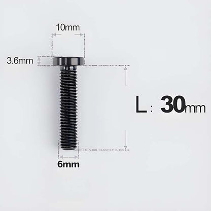 M6x20-30mm Titanium Flat Head Bolts for Motorcycle Disc Brake