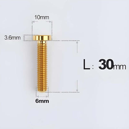 M6x20-30mm Titanium Flat Head Bolts for Motorcycle Disc Brake