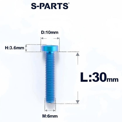 M6x20-30mm Titanium Flat Head Bolts for Motorcycle Disc Brake