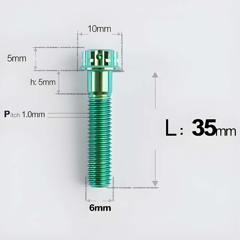 M6 X 8-120MM Titanium Bolts For Electric Motorcycle