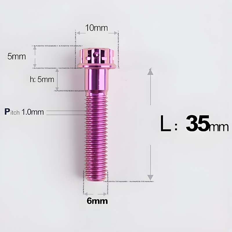 M6 X 8-120MM Titanium Bolts For Electric Motorcycle