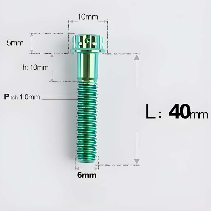 M6 X 8-120MM Titanium Bolts For Electric Motorcycle