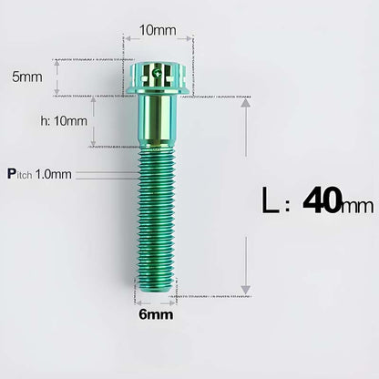 M6 X 8-120MM Titanium Bolts For Electric Motorcycle