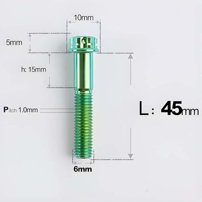 M6 X 8-120MM Titanium Bolts For Electric Motorcycle