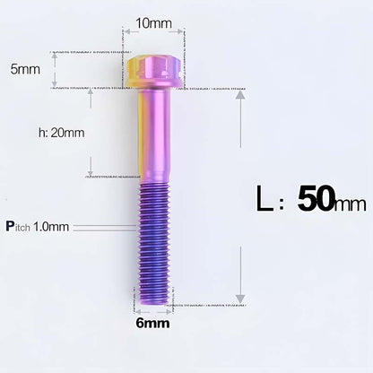 M6 X 8-120MM Titanium Bolts For Electric Motorcycle