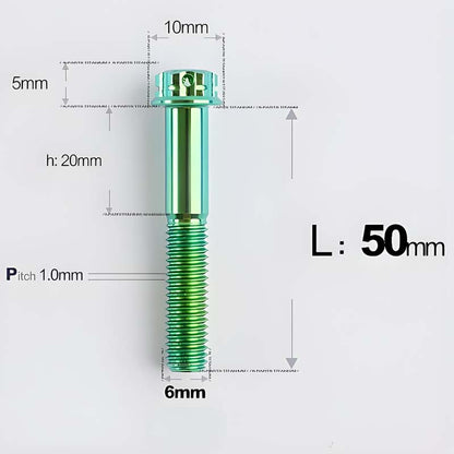 M6 X 8-120MM Titanium Bolts For Electric Motorcycle