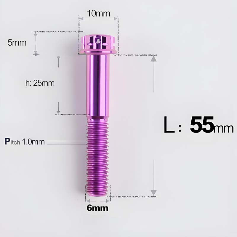 M6 X 8-120MM Titanium Bolts For Electric Motorcycle