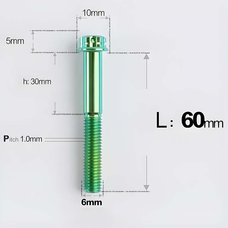 M6 X 8-120MM Titanium Bolts For Electric Motorcycle