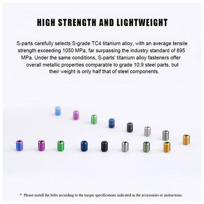 M6x8-16mm Titanium Cup Point Set Screws Torx Head Grub Screws
