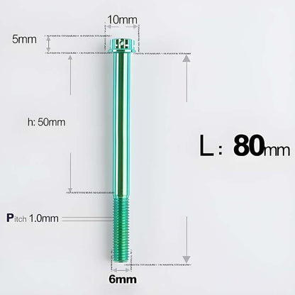 M6 X 8-120MM Titanium Bolts For Electric Motorcycle