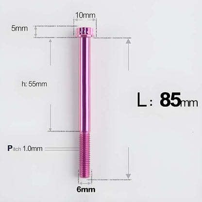 M6 X 8-120MM Titanium Bolts For Electric Motorcycle