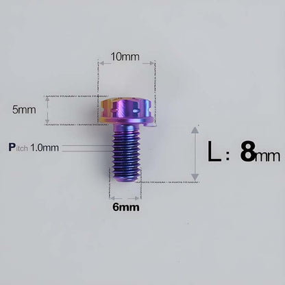 M6 X 8-120MM Titanium Bolts For Electric Motorcycle