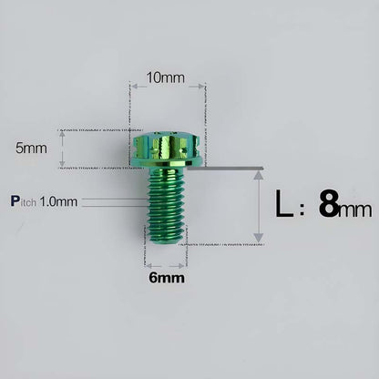 M6 X 8-120MM Titanium Bolts For Electric Motorcycle