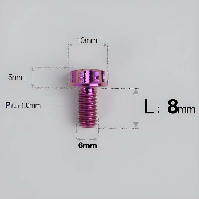 M6 X 8-120MM Titanium Bolts For Electric Motorcycle