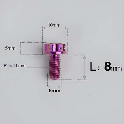 M6 X 8-120MM Titanium Bolts For Electric Motorcycle