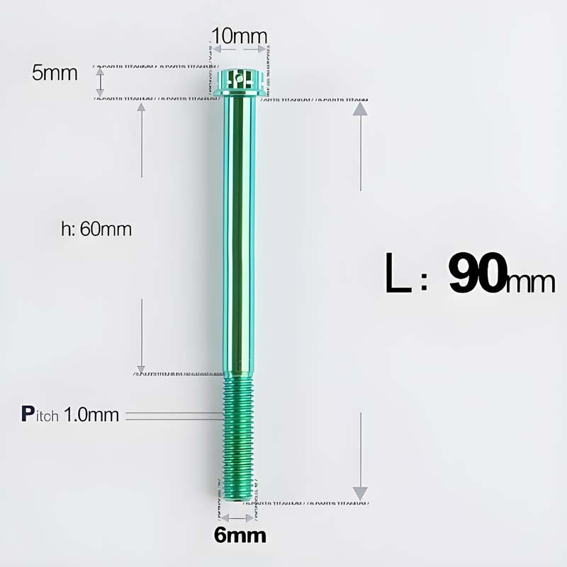 M6 X 8-120MM Titanium Bolts For Electric Motorcycle