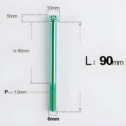 M6 X 8-120MM Titanium Bolts For Electric Motorcycle