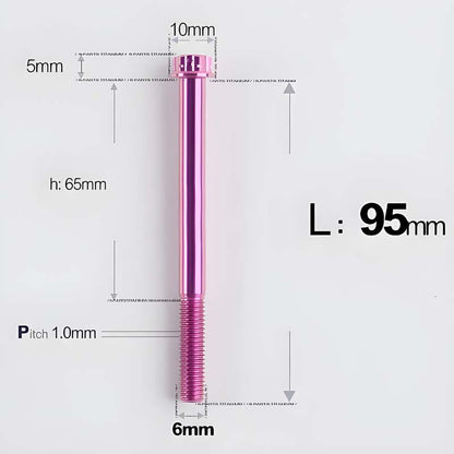 M6 X 8-120MM Titanium Bolts For Electric Motorcycle