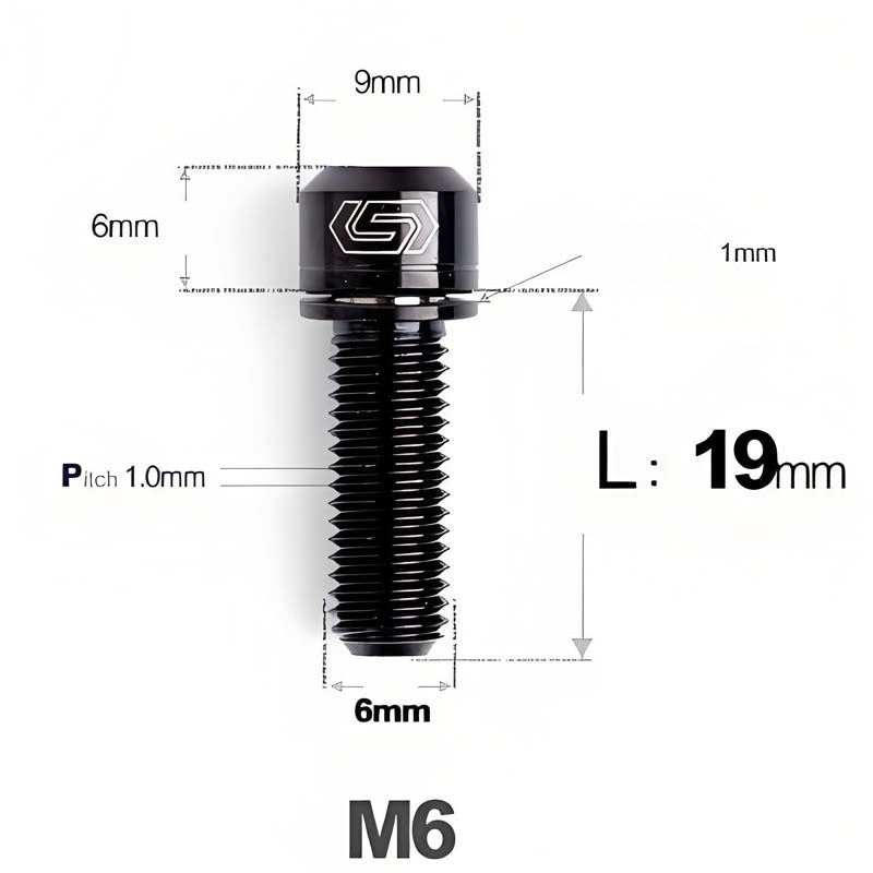 M6xL19mm Magura MT4/5/7/8 Titanium Caliper Fixing Bolts For HOPE MTB Brake