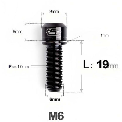 M6xL19mm Magura MT4/5/7/8 Titanium Caliper Fixing Bolts For HOPE MTB Brake