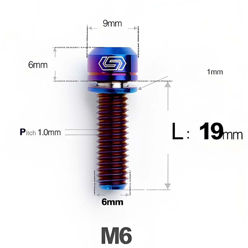 M6xL19mm Magura MT4/5/7/8 Titanium Caliper Fixing Bolts For HOPE MTB Brake