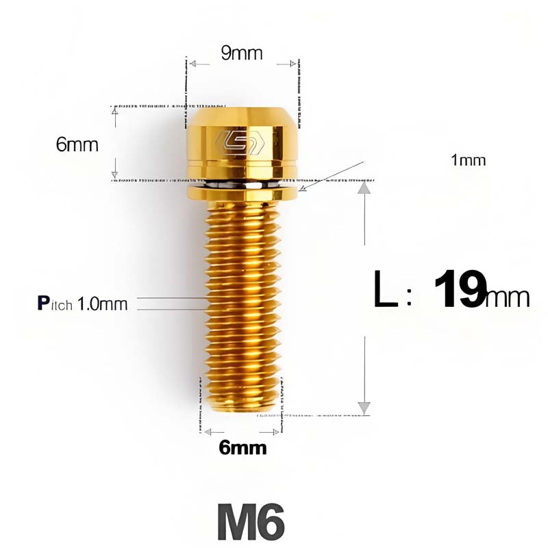 M6xL19mm Magura MT4/5/7/8 Titanium Caliper Fixing Bolts For HOPE MTB Brake