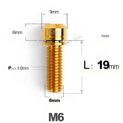 M6xL19mm Magura MT4/5/7/8 Titanium Caliper Fixing Bolts For HOPE MTB Brake