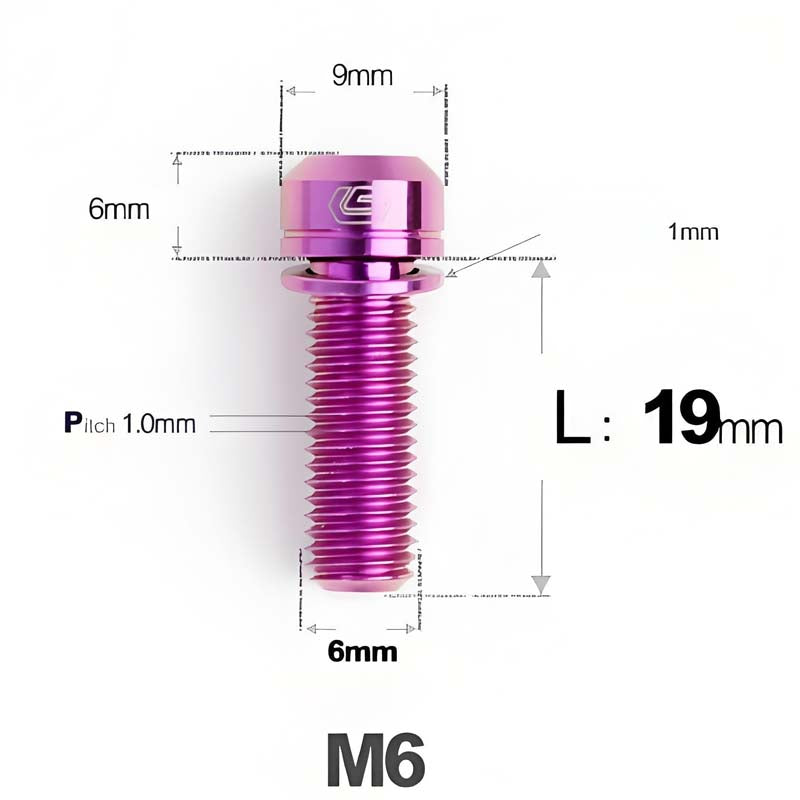 M6xL19mm Magura MT4/5/7/8 Titanium Caliper Fixing Bolts For HOPE MTB Brake
