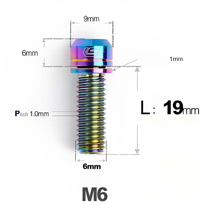 M6xL19mm Magura MT4/5/7/8 Titanium Caliper Fixing Bolts For HOPE MTB Brake