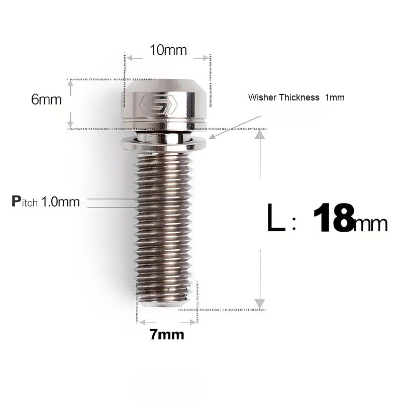 M7x18 20mm Titanium Handlebar Stem Bolts and Washers for Birdy and Brompton