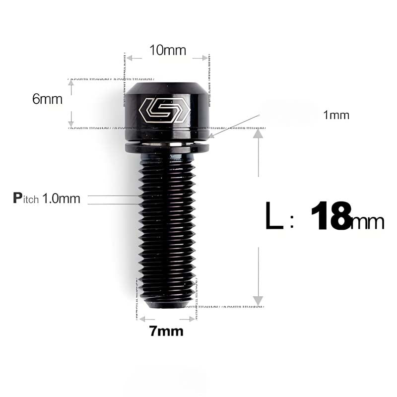 M7x18 20mm Titanium Handlebar Stem Bolts and Washers for Birdy and Brompton