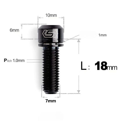 M7x18 20mm Titanium Handlebar Stem Bolts and Washers for Birdy and Brompton