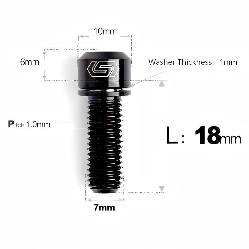 M7x18/20mm Titanium Handlebar Stem Bolts and Washers for Birdy and Brompton