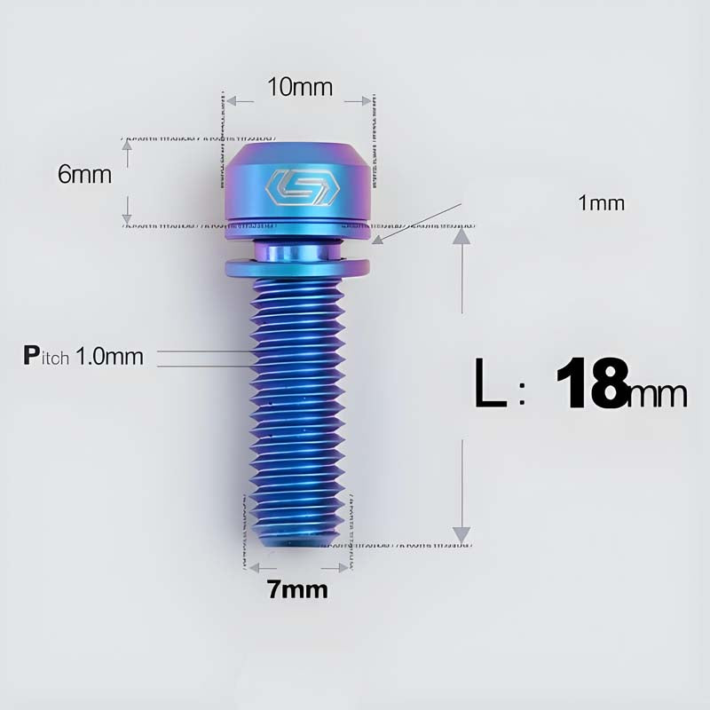 M7x18 20mm Titanium Handlebar Stem Bolts and Washers for Birdy and Brompton