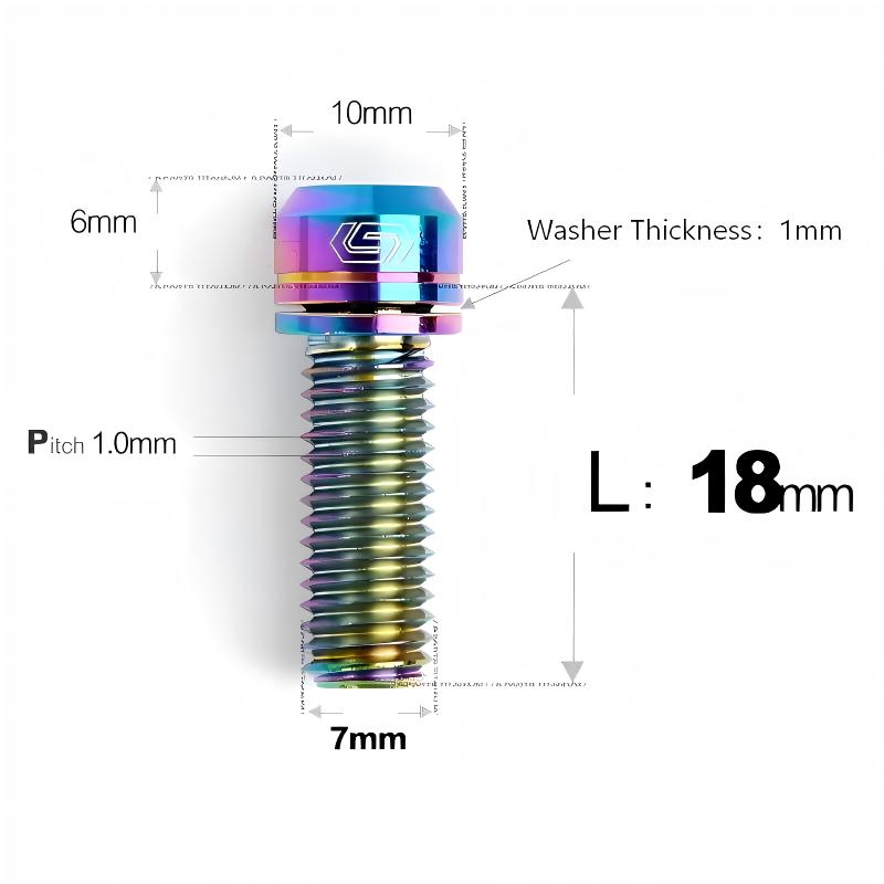 M7x18/20mm Titanium Handlebar Stem Bolts and Washers for Birdy and Brompton