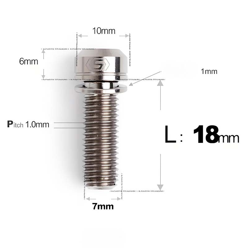 M7x18 20mm Titanium Handlebar Stem Bolts and Washers for Birdy and Brompton