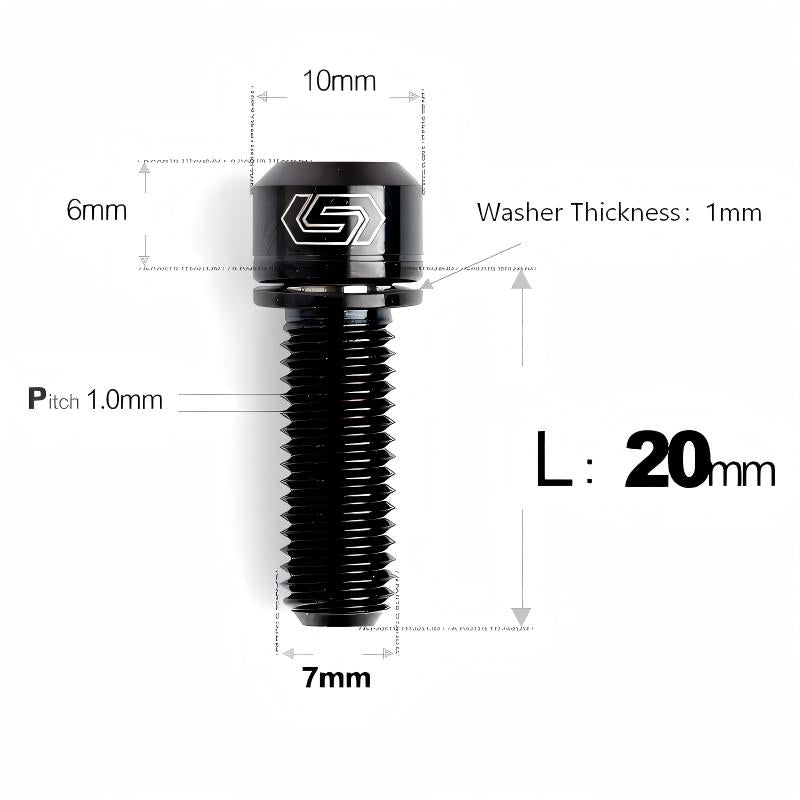 M7x18/20mm Titanium Handlebar Stem Bolts and Washers for Birdy and Brompton